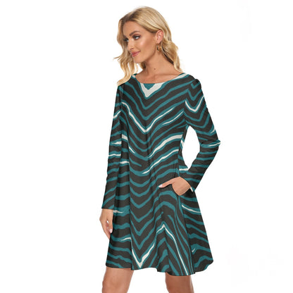 Philadelphia Football Game Day All-Over Print Women's Crew Neck Dress