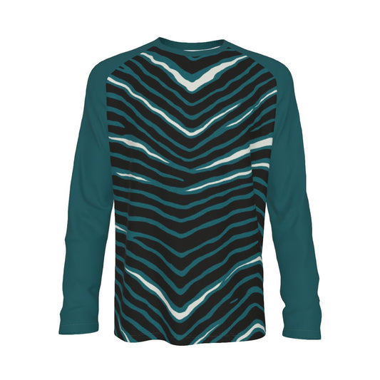 Philadelphia Football Game Day All-Over Print Men's Raglan Long Sleeve T-shirt  | 190GSM Cotton