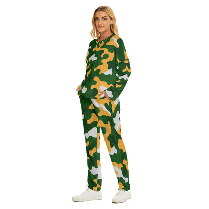 Green Bay Football Game Day All-Over Print Women's Pajama Suit