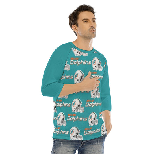 Miami Football Game Day All-Over Print Men's O-neck Raglan Sleeve T-shirt