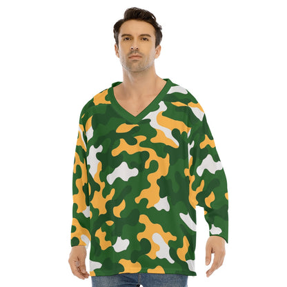 Green Bay Football Game Day All-Over Print Men's V-neck Ice Hockey Jersey