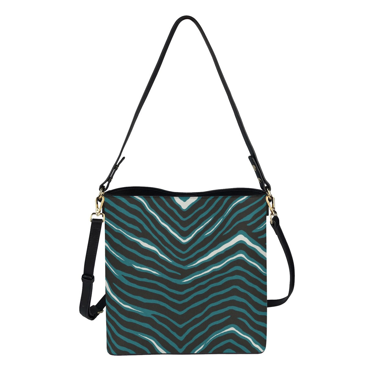 Philadelphia Football Game Day Minimalist Square Crossbody Bucket Bag