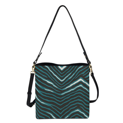 Philadelphia Football Game Day Minimalist Square Crossbody Bucket Bag
