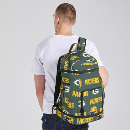 Green Bay Football Game Day All-Over Print Multifunctional Backpack