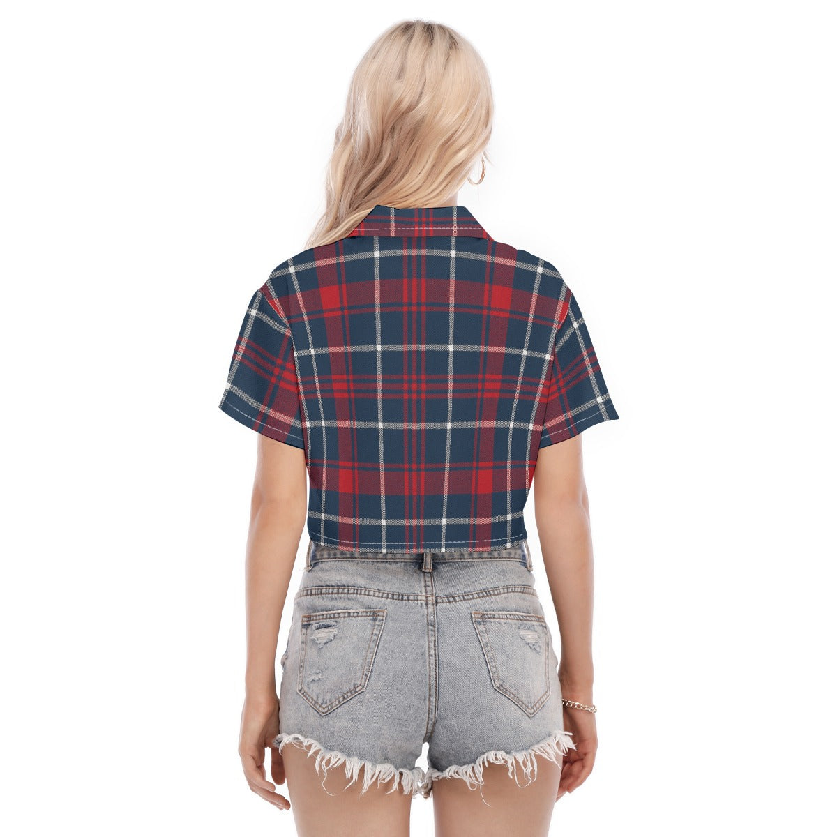 Arizona - Wildcats tartan plaid  Women's Cropped Shirt