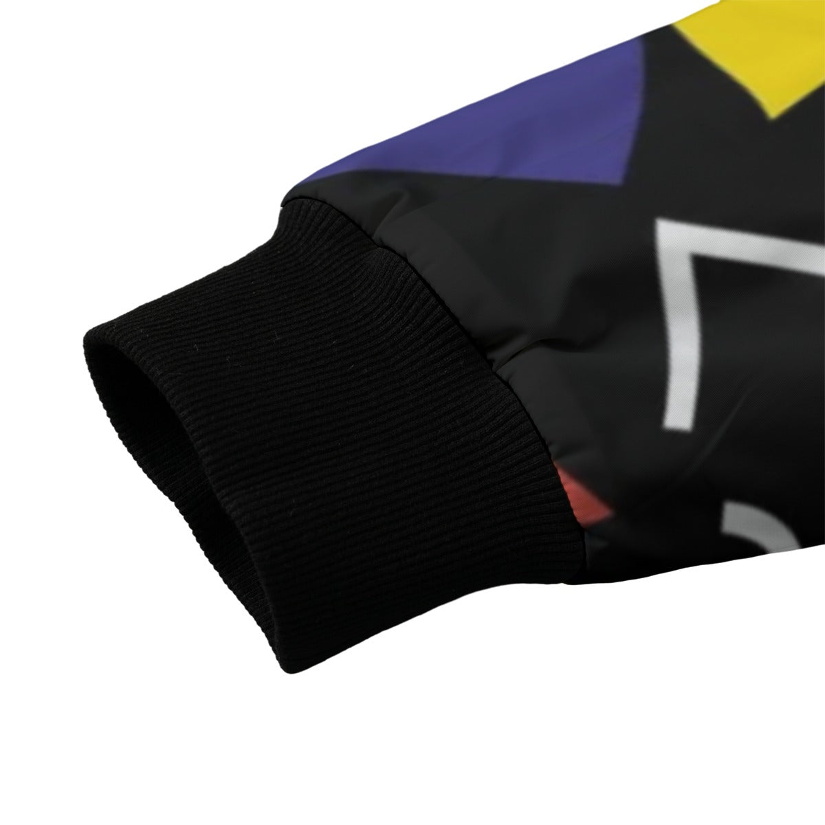 Urban Legend 90s Street Icons Abstract Seamless Geometric Pattern Fleece Bomber Jacket