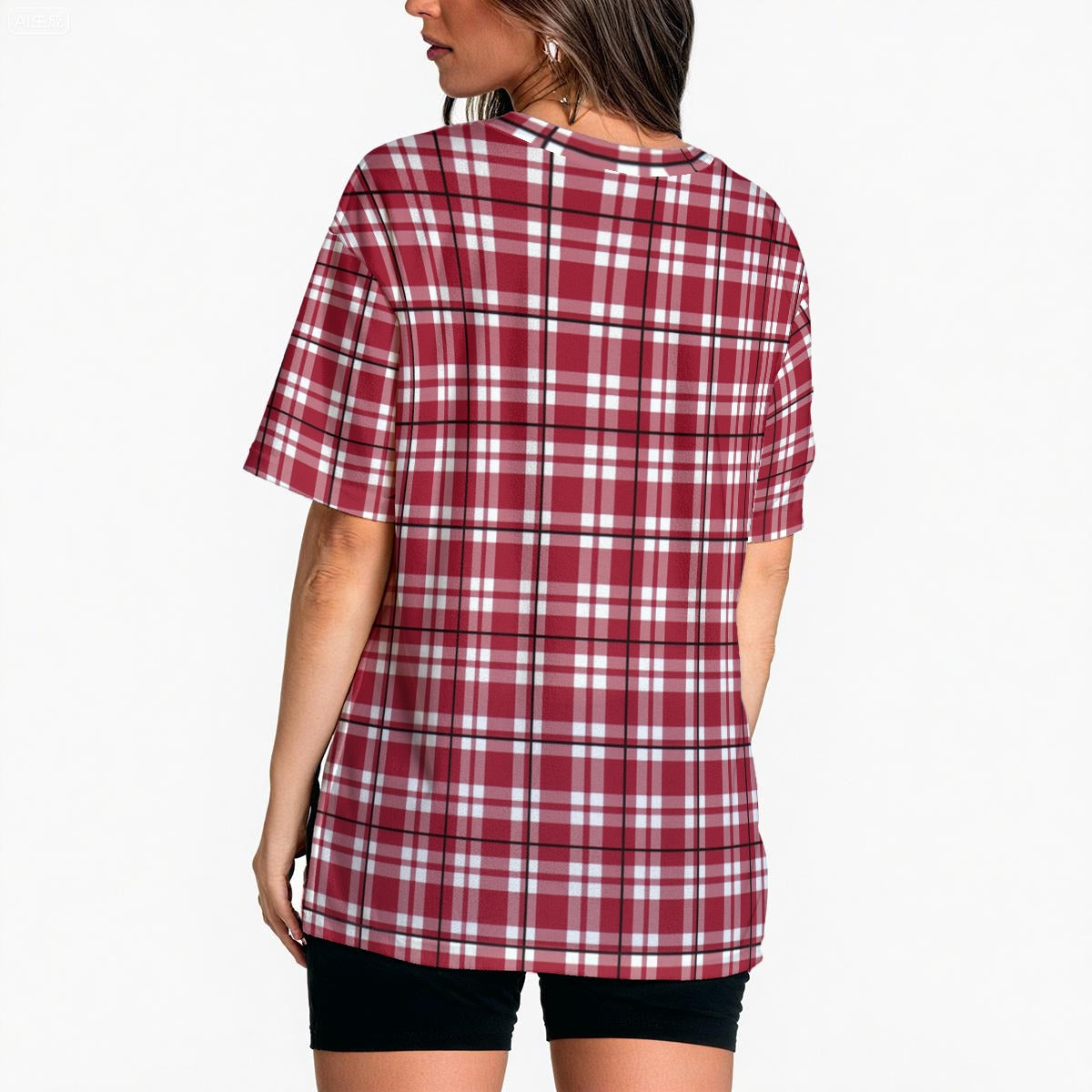 Alabama Tartan plaid  Women's Loose Fit T-Shirt