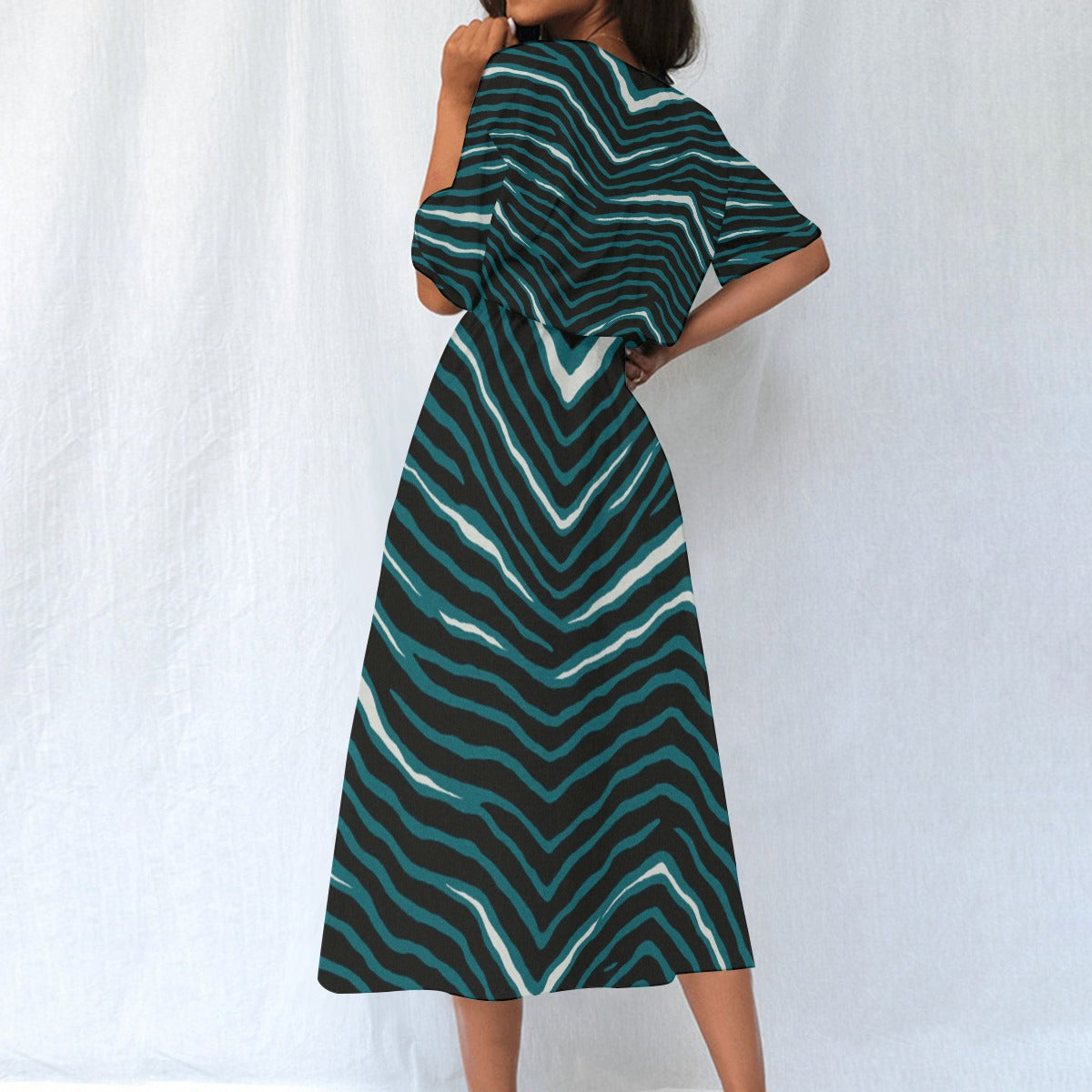 Philadelphia Football Game Day All-Over Print Women's Elastic Waist Dress