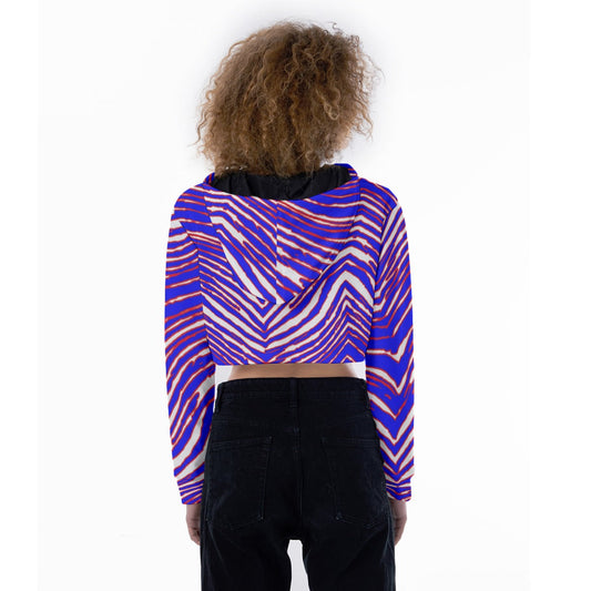 Buffalo Bills Zubaz Women's Crop Top Hoodie