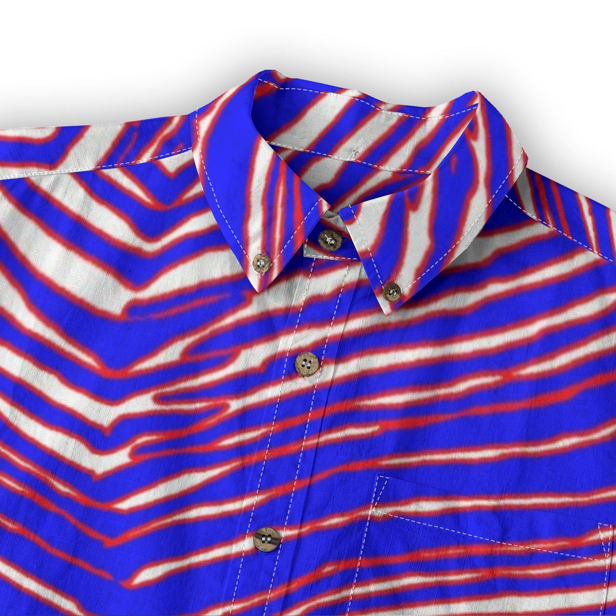 Buffalo Bills Zubaz Men's Casual Lapel Long Sleeve Shirt|125GSM Cotton