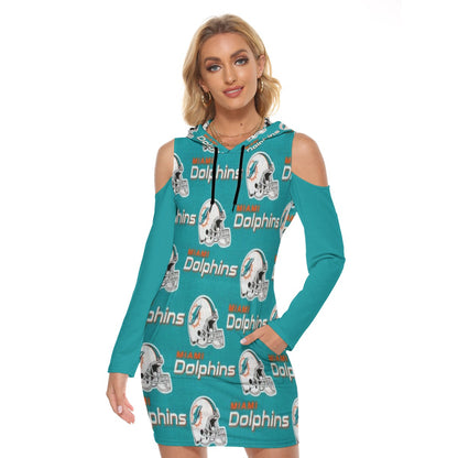 Miami Football Game Day All-Over Print Women's Tight Dress