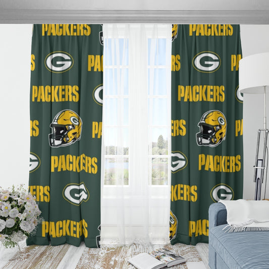 Green Bay Football Game Day Blackout Curtains with Hooks | 265(gsm)