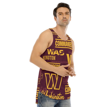Washington Commanders Men's Curved Hem Long Tank Top
