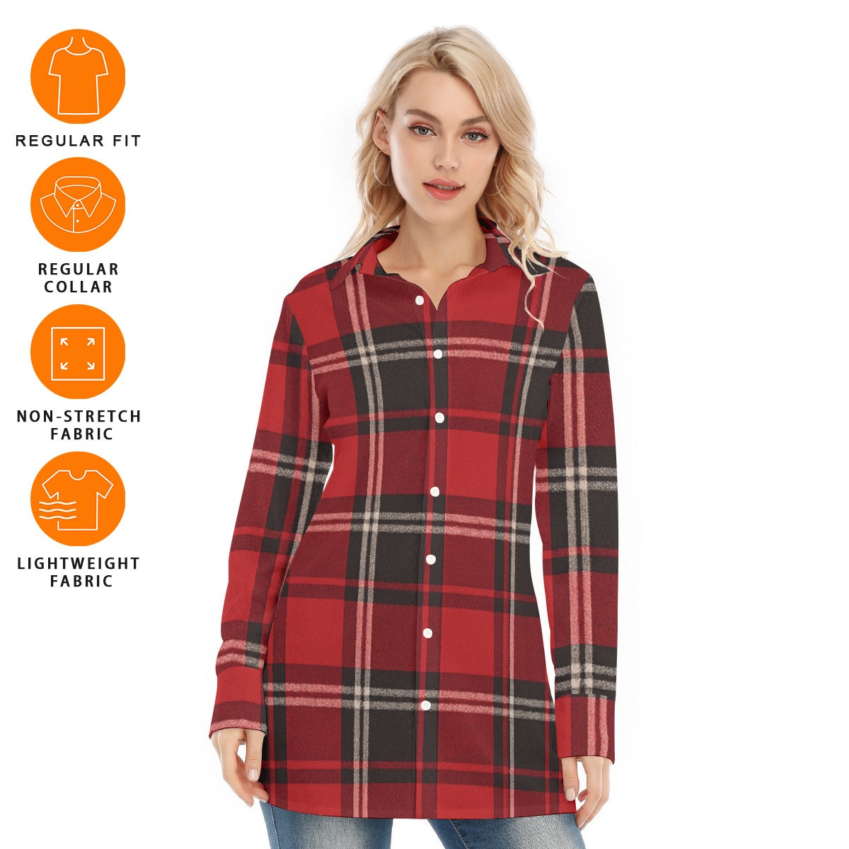 Cincinnati - Bearcats Tartan Plaid Women's Long Shirt