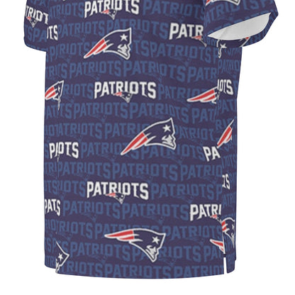 New England Football Game Day All-Over Print  Men's African Dashiki Shirt