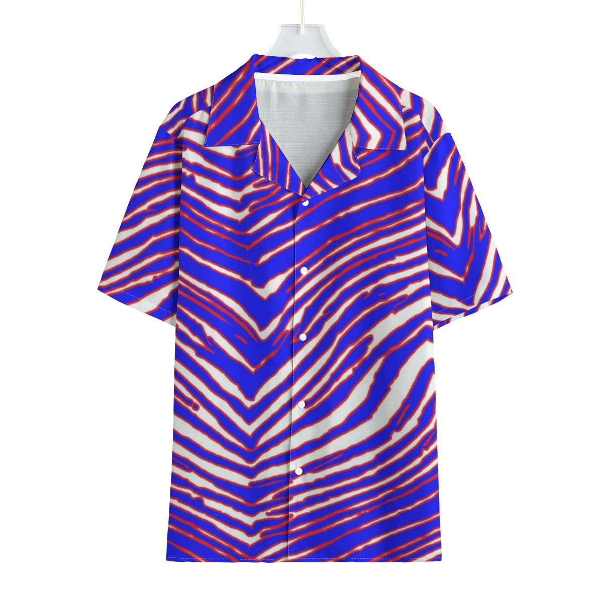 Buffalo Bills Zubaz Men's Faux Linen Hawaiian Shirt