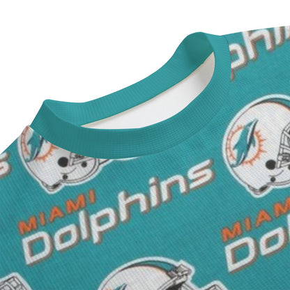 Miami Football Game Day All-Over Print Unisex Drop-shoulder T-shirt