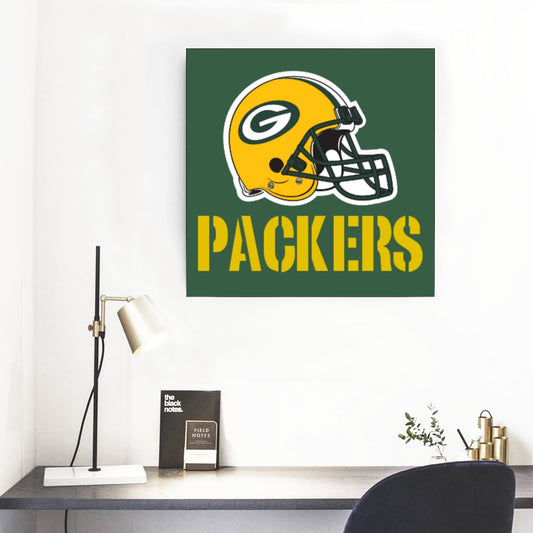 Green Bay Football Game Day Framed Single Piece Mural | Square