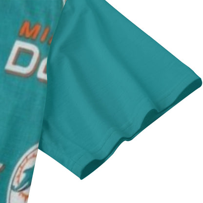 Miami Football Game Day Eco-friendly All-over Print Unisex V-neck T-Shirt