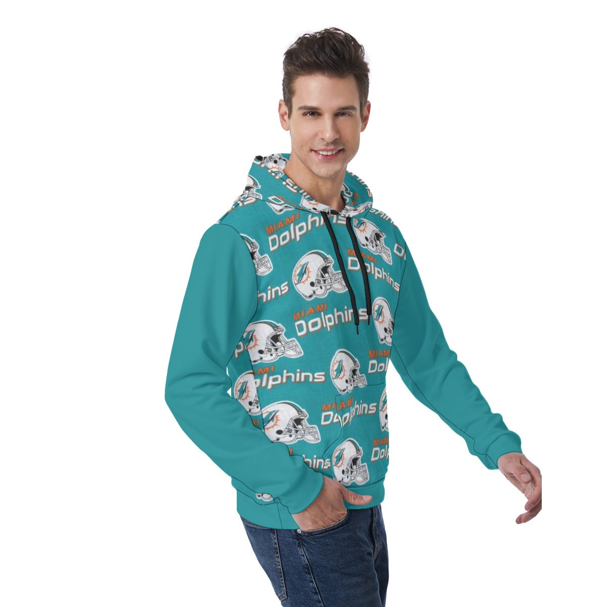 Miami Football Game Day All-Over Print Men's Hoodie With Double-side Print Hood