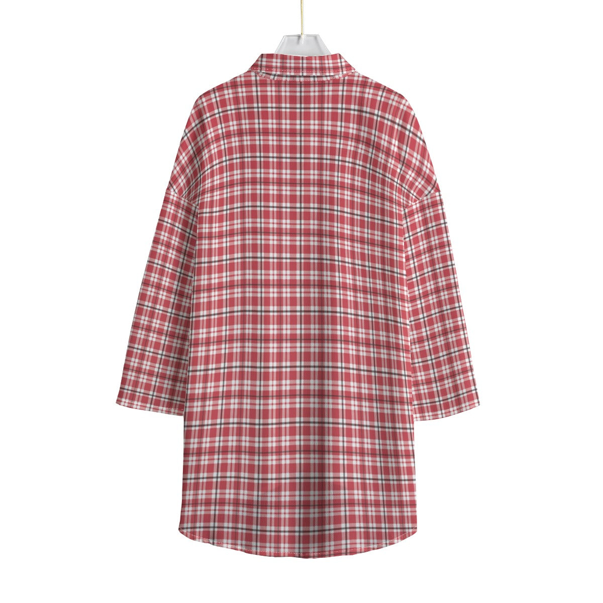 Georgia - Bulldogs Tartan Plaid Women's Chiffon Shirt With Elbow Sleeve