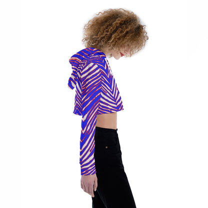 Buffalo Bills Zubaz Women's Crop Top Hoodie