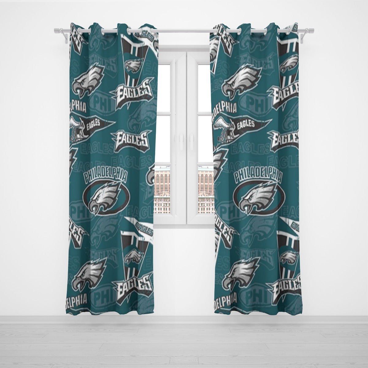 Philadelphia Football Game Day Grommet Curtains (Large Size)