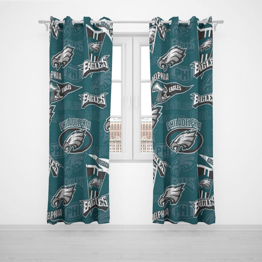 Philadelphia Football Game Day Grommet Curtains (Large Size)