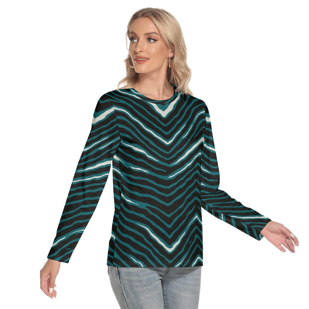 Philadelphia Football Game Day All-Over Print Women's O-neck Long Sleeve T-shirt
