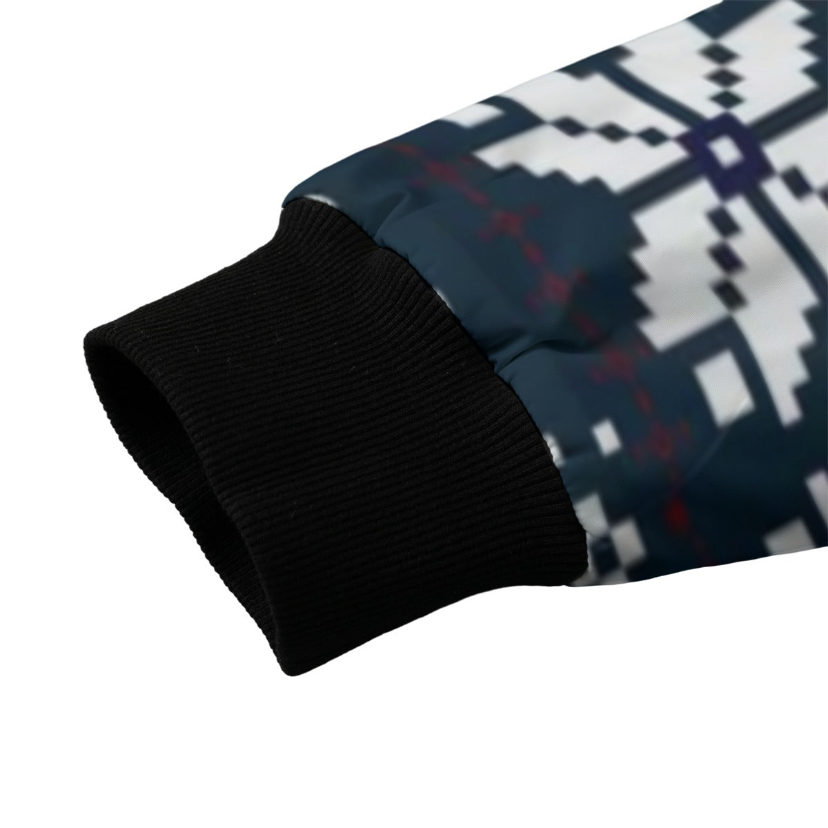 Urban Legend Snow Inspired Pattern Christmas New Year  Blue Fleece Bomber Jacket