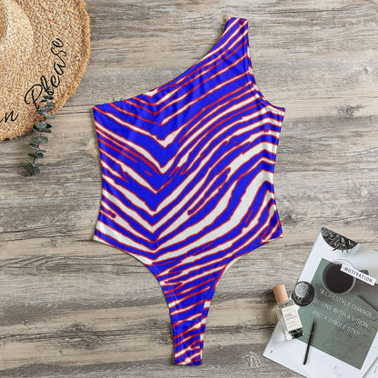 Buffalo Bills Zubaz Women's One-Shoulder Bodysuit