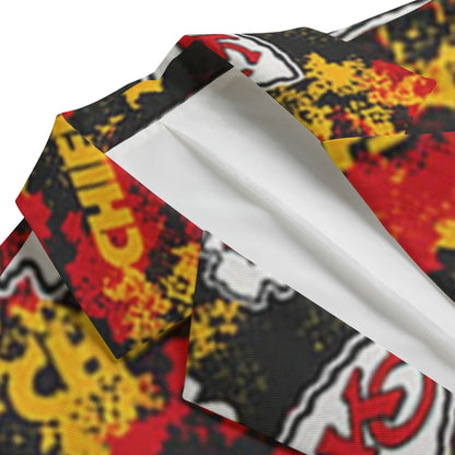 Kansas City Chiefs Suit Flat Lapel Collar Blazer