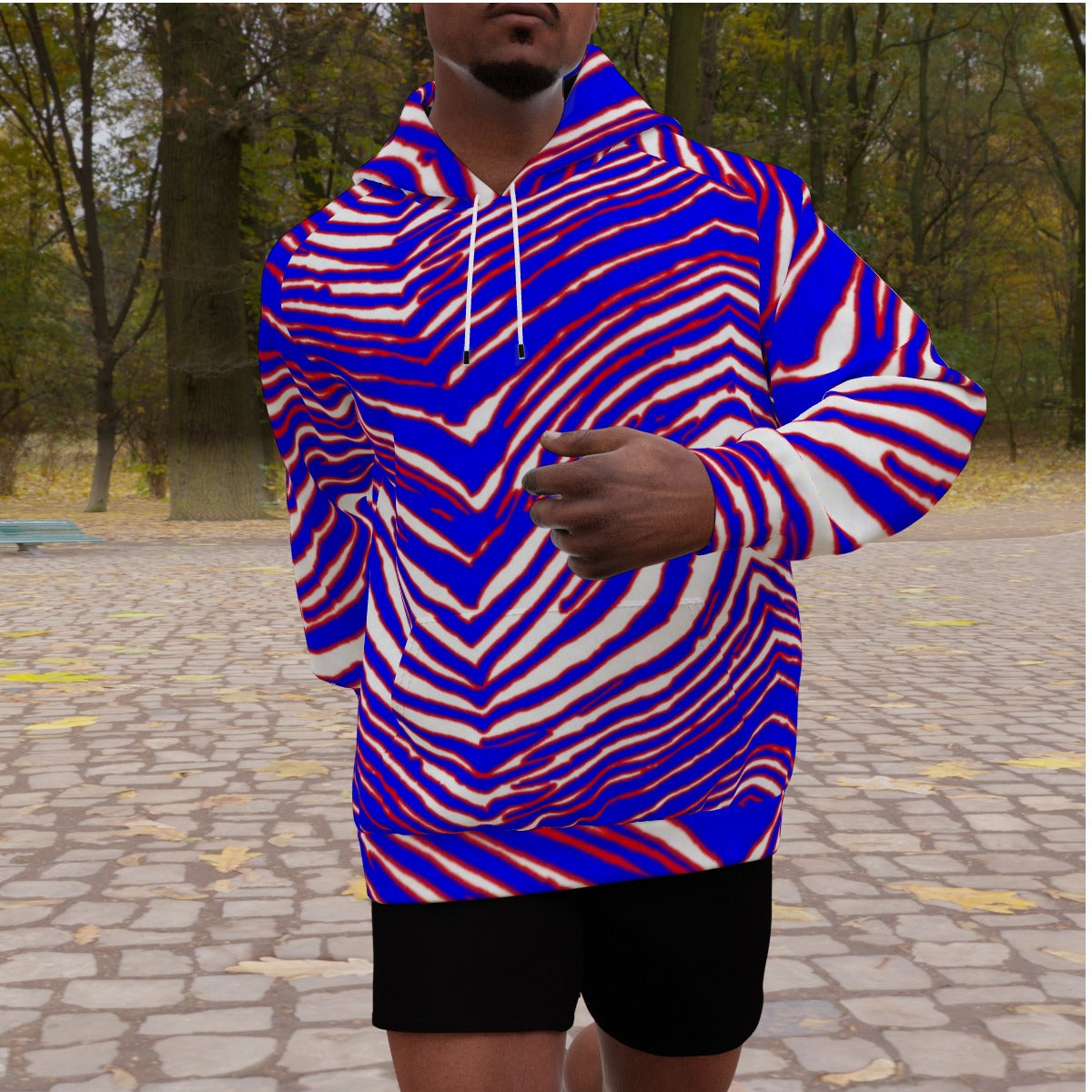 Buffalo Bills Zubaz Men's Heavy Fleece Raglan Hoodie