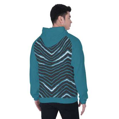Philadelphia Football Game Day All-Over Print Men's Heavy Fleece Raglan Hoodie