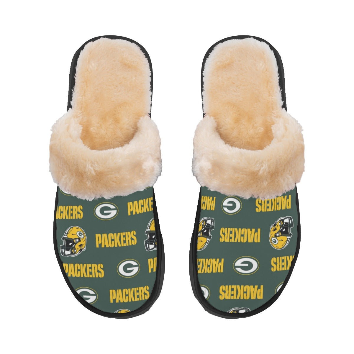 Green Bay Football Game Day Men's Home Plush Slippers