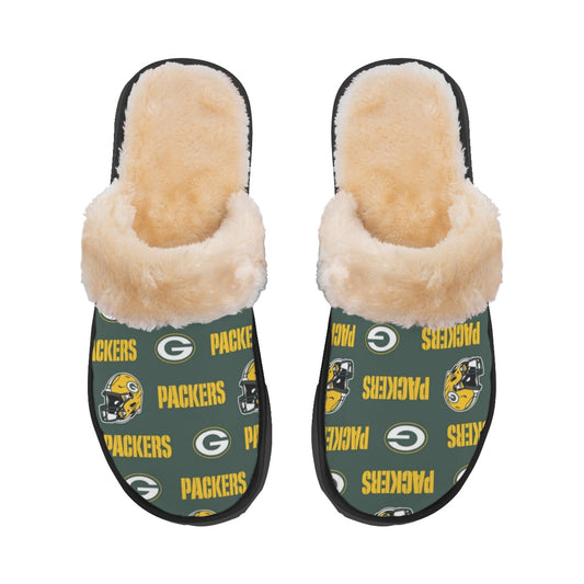 Green Bay Football Game Day Men's Home Plush Slippers