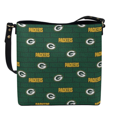 Green Bay Football Game Day Minimalist Square Crossbody Bucket Bag