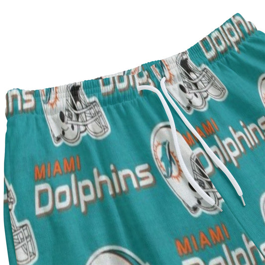 Miami Football Game Day All-Over Print Unisex Knitted Fleece Wide Leg Pants