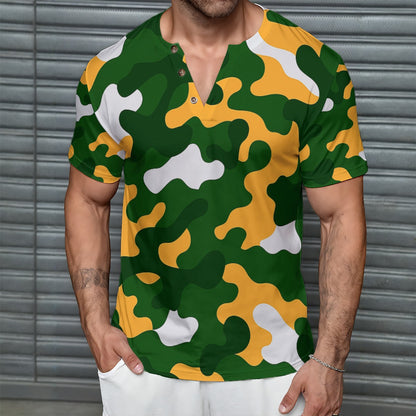 Green Bay Football Game Day All-Over Print Men's Short Sleeve T-Shirt With Sports Collar