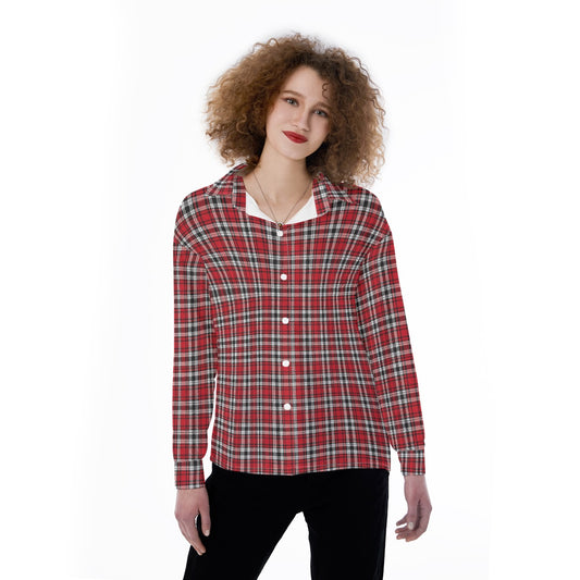 Louisville Tartan Plaid Cardinals Women's Satin Shirt