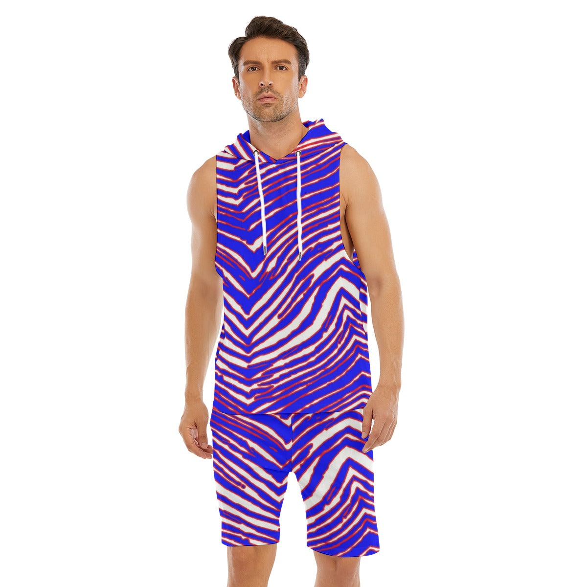 Buffalo Bills Zubaz Men's Sleeveless Vest And Shorts Set