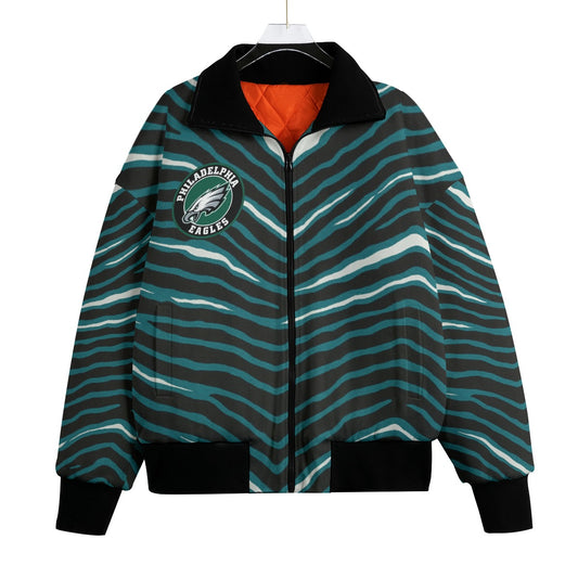 Philadelphia Football Game Day All-Over Print Unisex Knitted Fleece Lapel Outwear