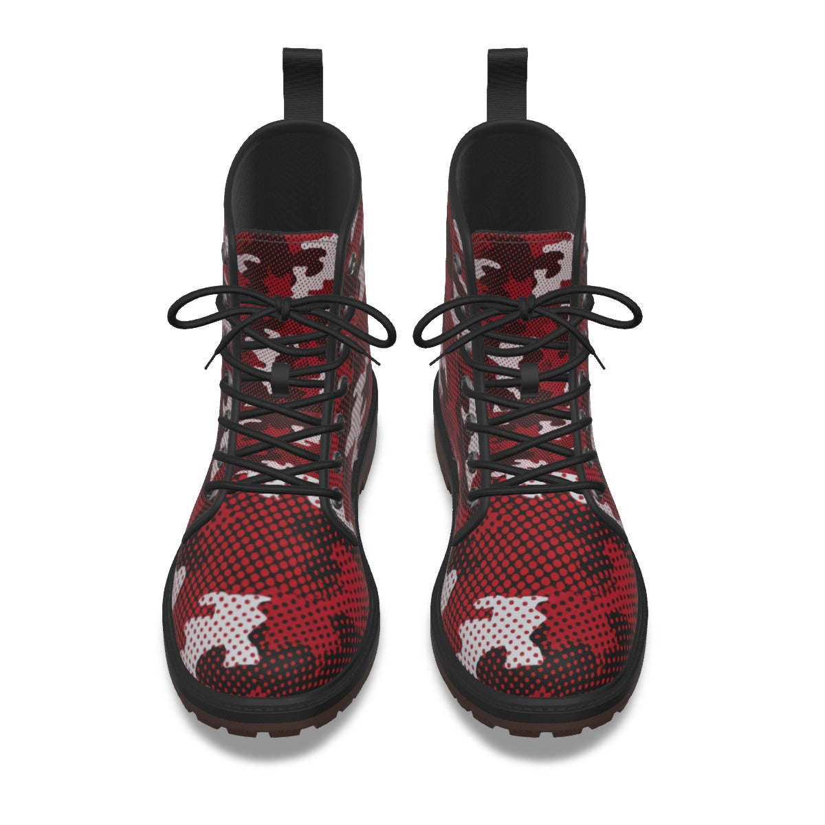 Urban Legend Alabama Crimson and White Camo Martin Short Boots – Bold College Game Day Streetwear