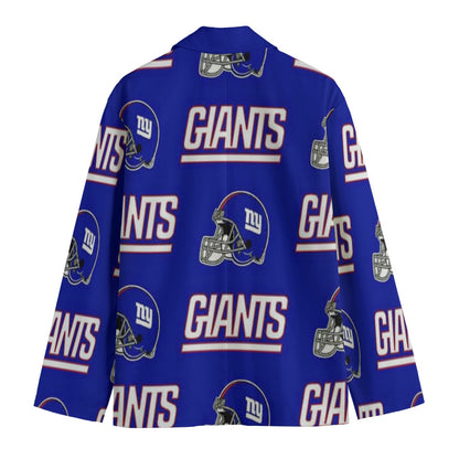 New York Giants suit Flat Lapel Collar Blazer