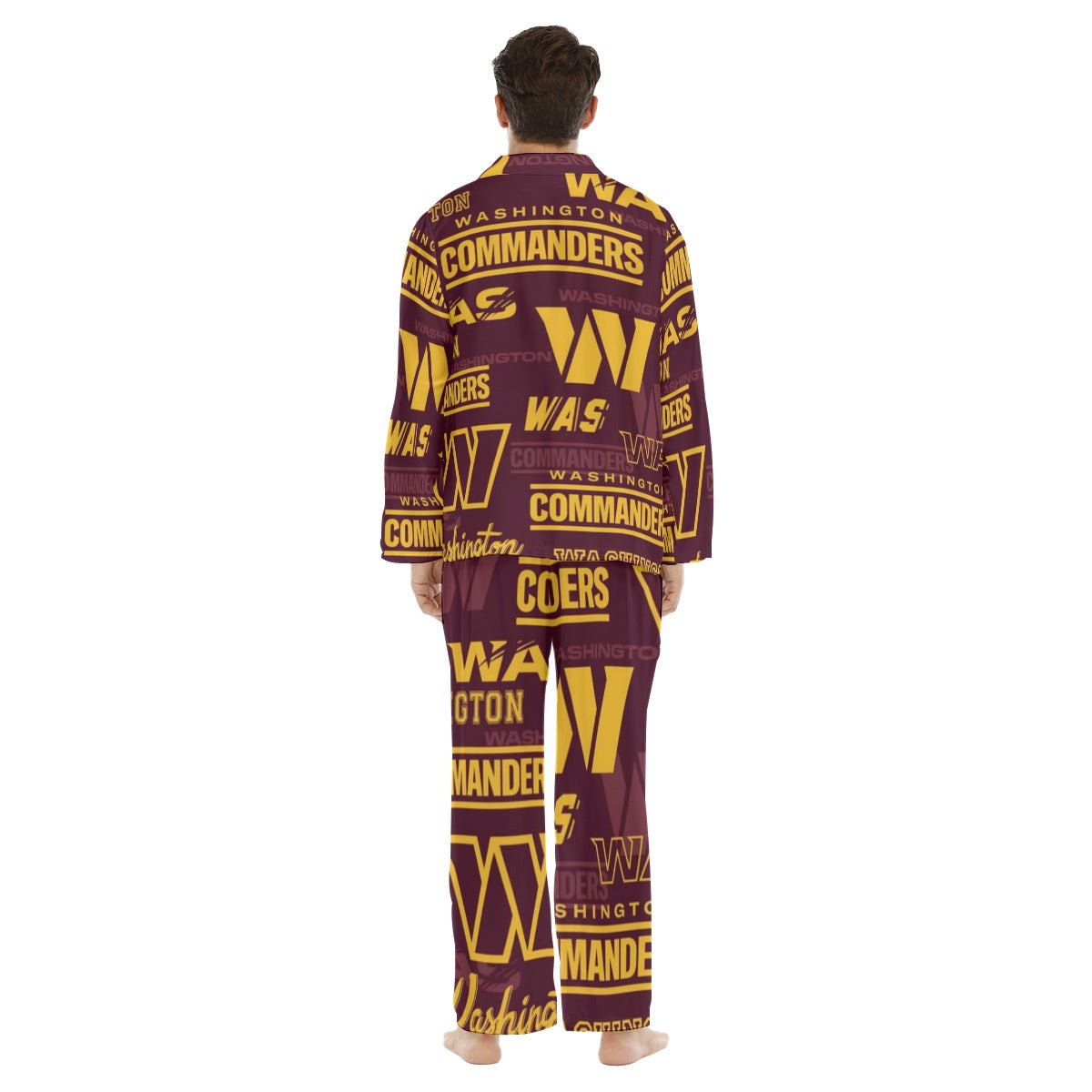 Washington Commanders Men's Lapel Pajama Set
