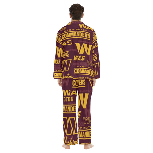 Washington Commanders Men's Lapel Pajama Set