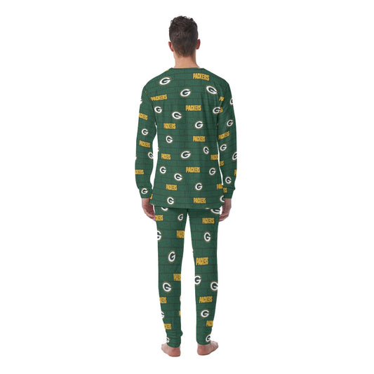 Green Bay Football Game Day All-Over Print Men's Pajamas