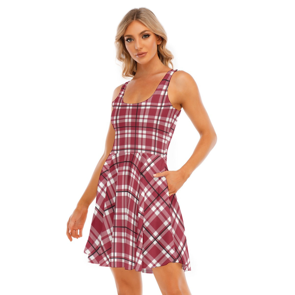Alabama - Crimson Tide Tartan plaid Women's Tank Vest Dress