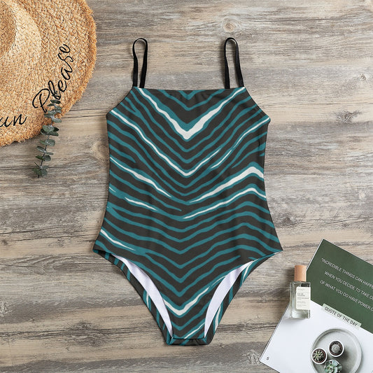 Philadelphia Football Game Day All-Over Print Women's Halter Strap Swimsuit