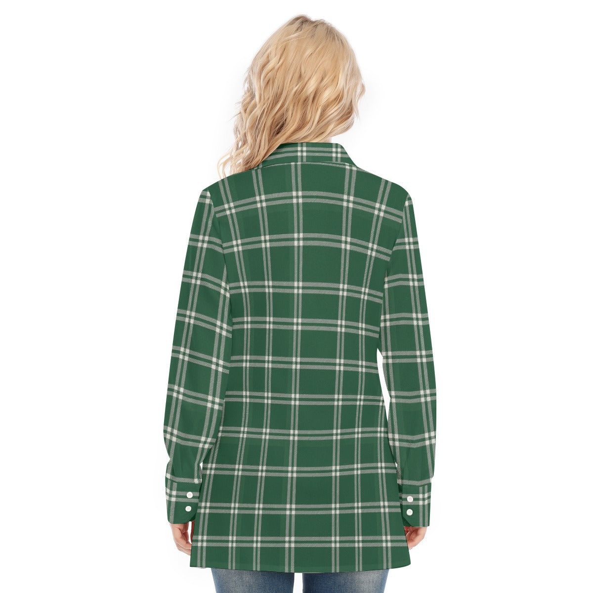 Michigan State Tartan Plaid Spartans Women's Long Shirt